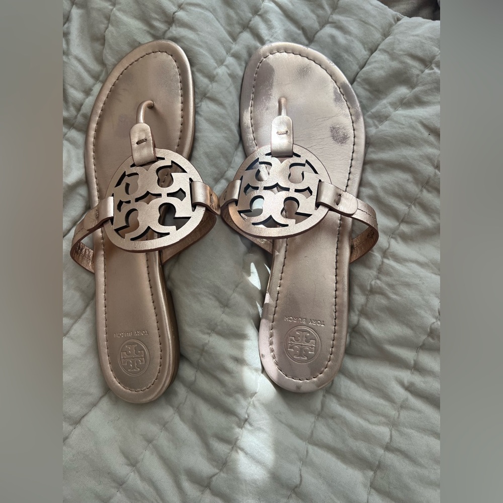 Tory Burch rose gold size 9 Miller sandal